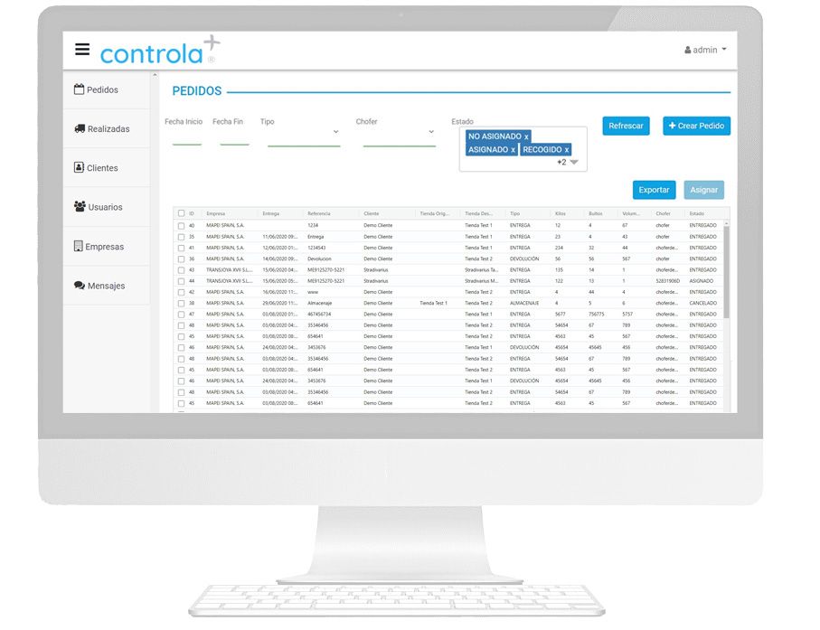 Control de mercancías en carretera
